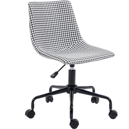 Isl Furnishings InterSpaceLiving Print Desk Chair Houndstooth Vinyl/Black CH41DC-VL19-PC01